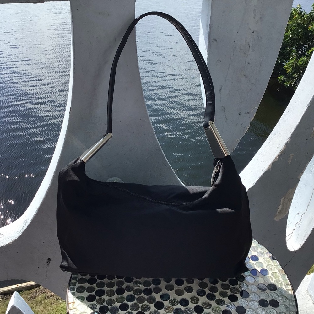 Authentic Prada Nylon and Patent Leather Zip Top Shoulder Milano Made in Italy - Picture 16 of 16